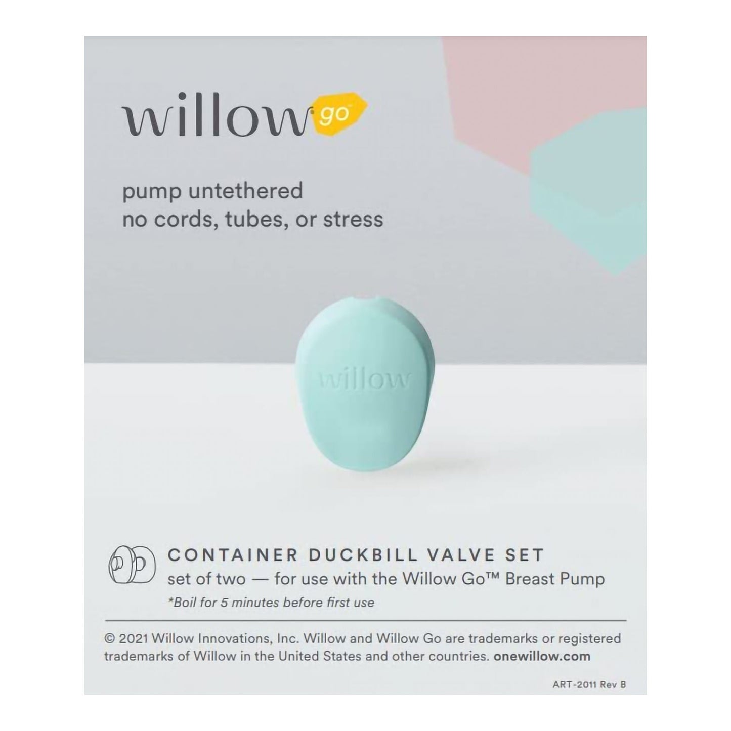 Willow Go™ Silicone Duckbill Valve Set for Willow Go Breast Pump