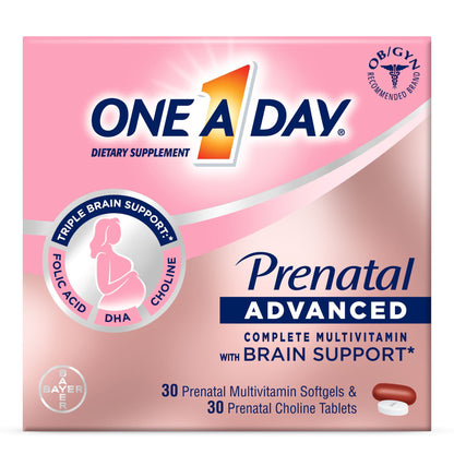 One A Day Prenatal Advanced Softgels and Tablets
