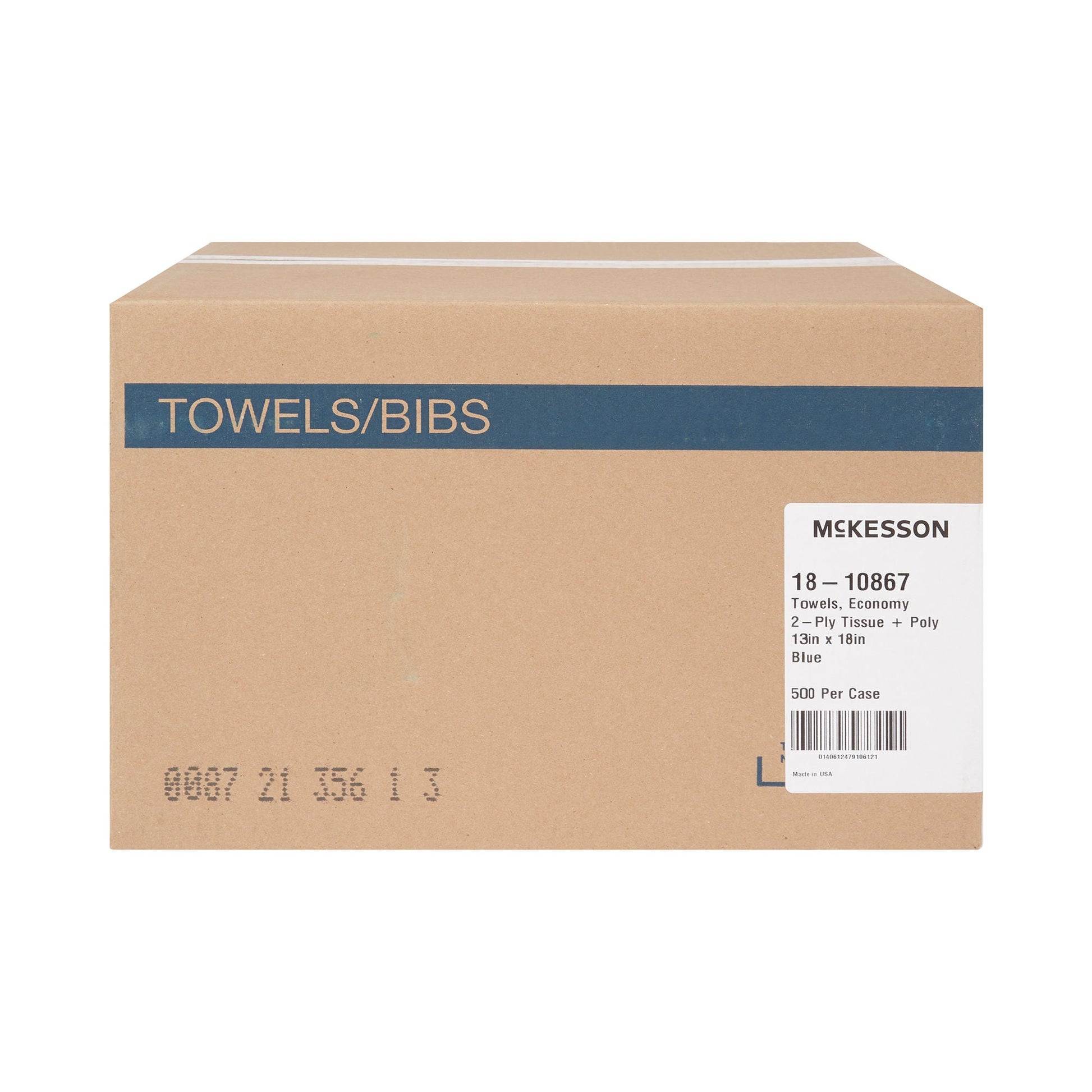 McKesson Deluxe Nonsterile Blue Procedure Towel