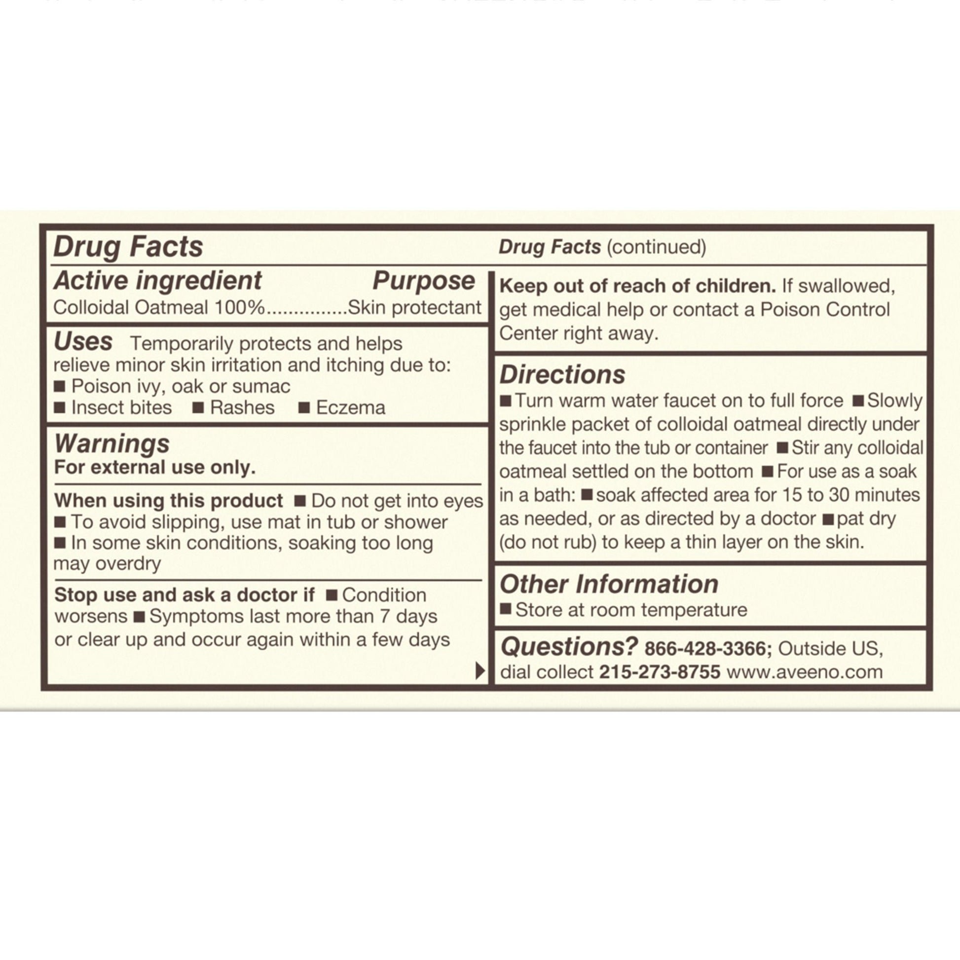 Aveeno® Soothing Bath Treatment Packets Fragrance Free