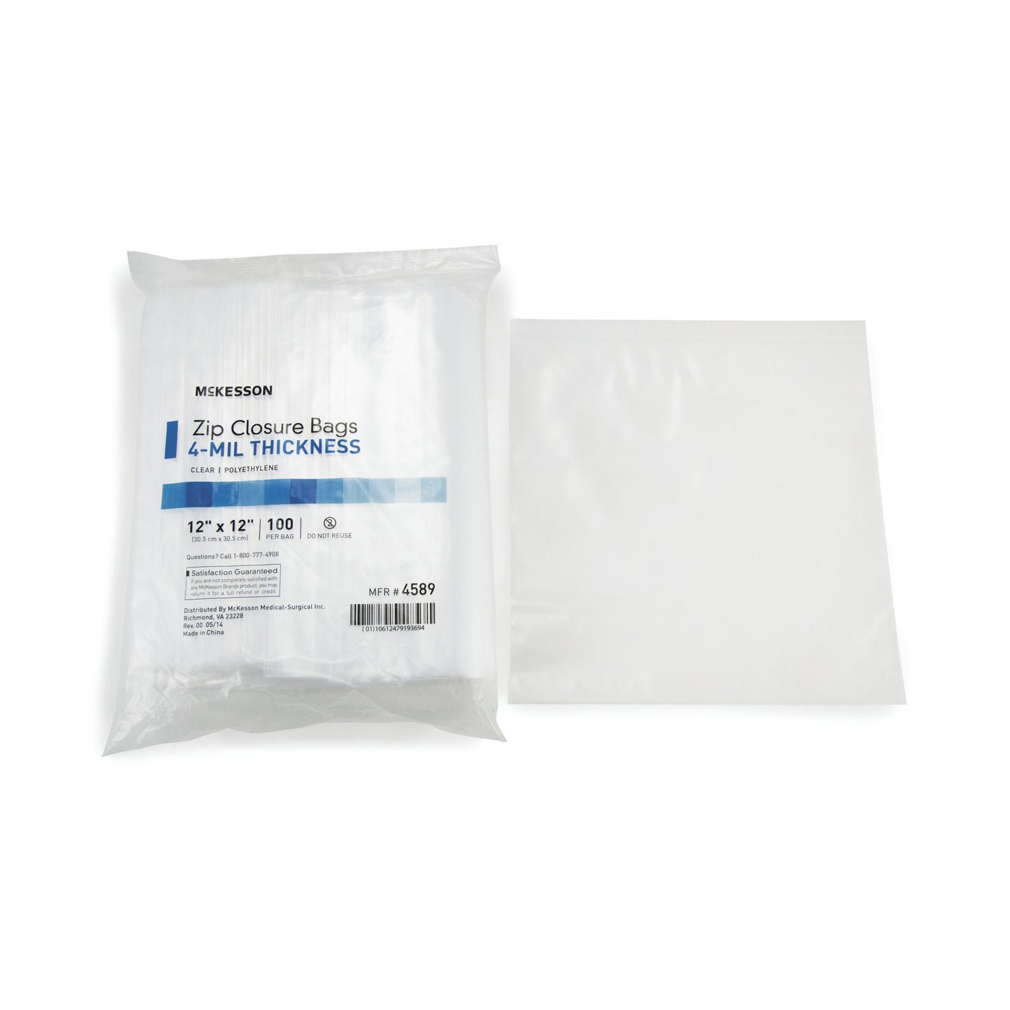 McKesson Zip Closure Bag, .