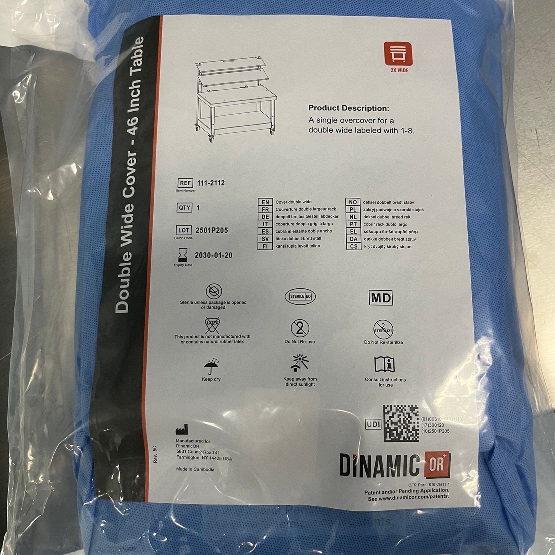 DinamicOR Table Drape 46 Inch Length For Back Table