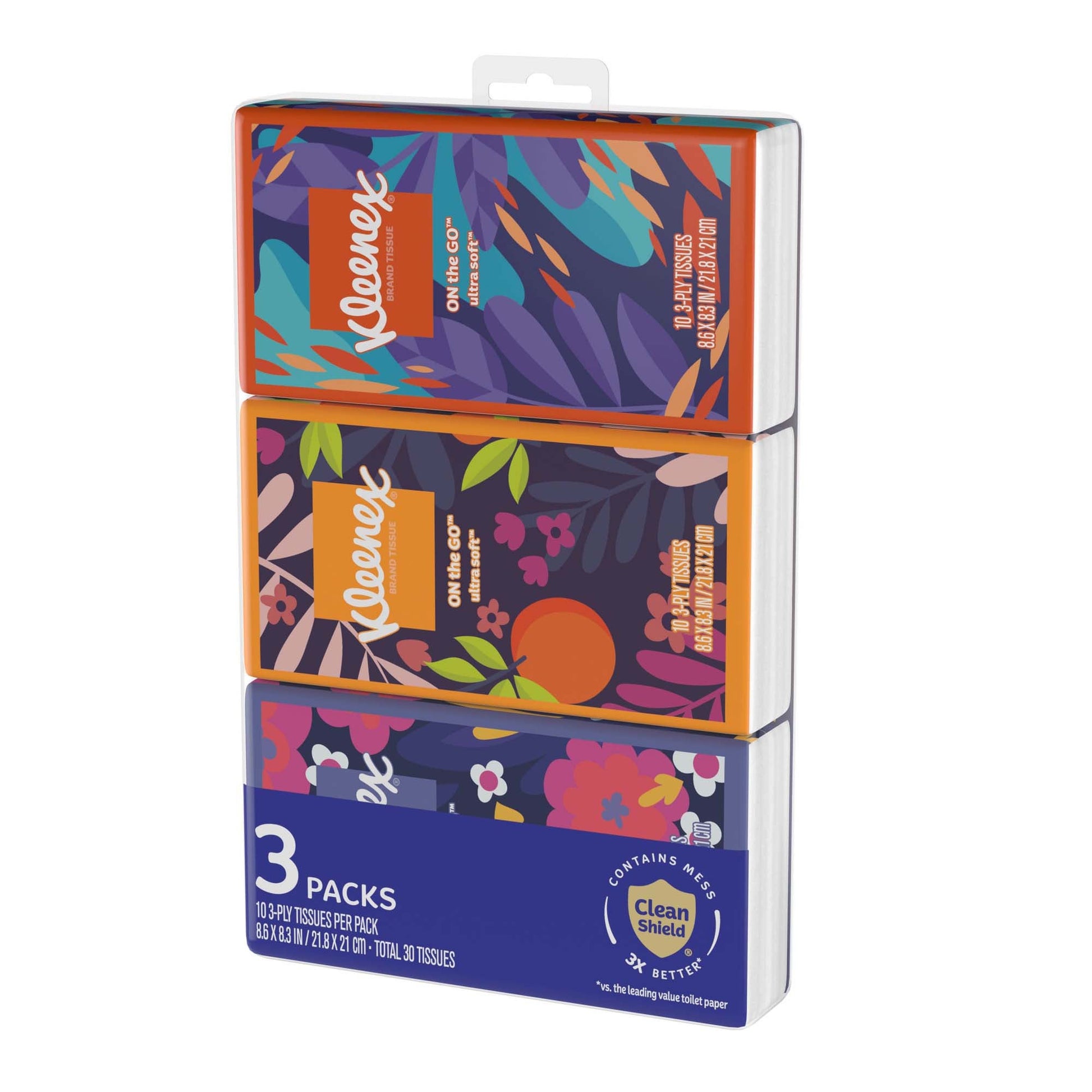 Kleenex On the Go Facial Tissue White 8-3/ -3/10 Inch 15 Count