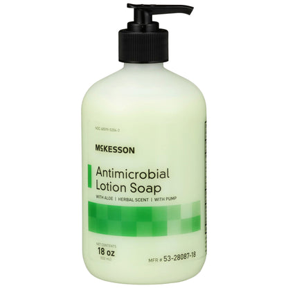 McKesson Antimicrobial Lotion Soap, Herbal Scent, Pump Bottle