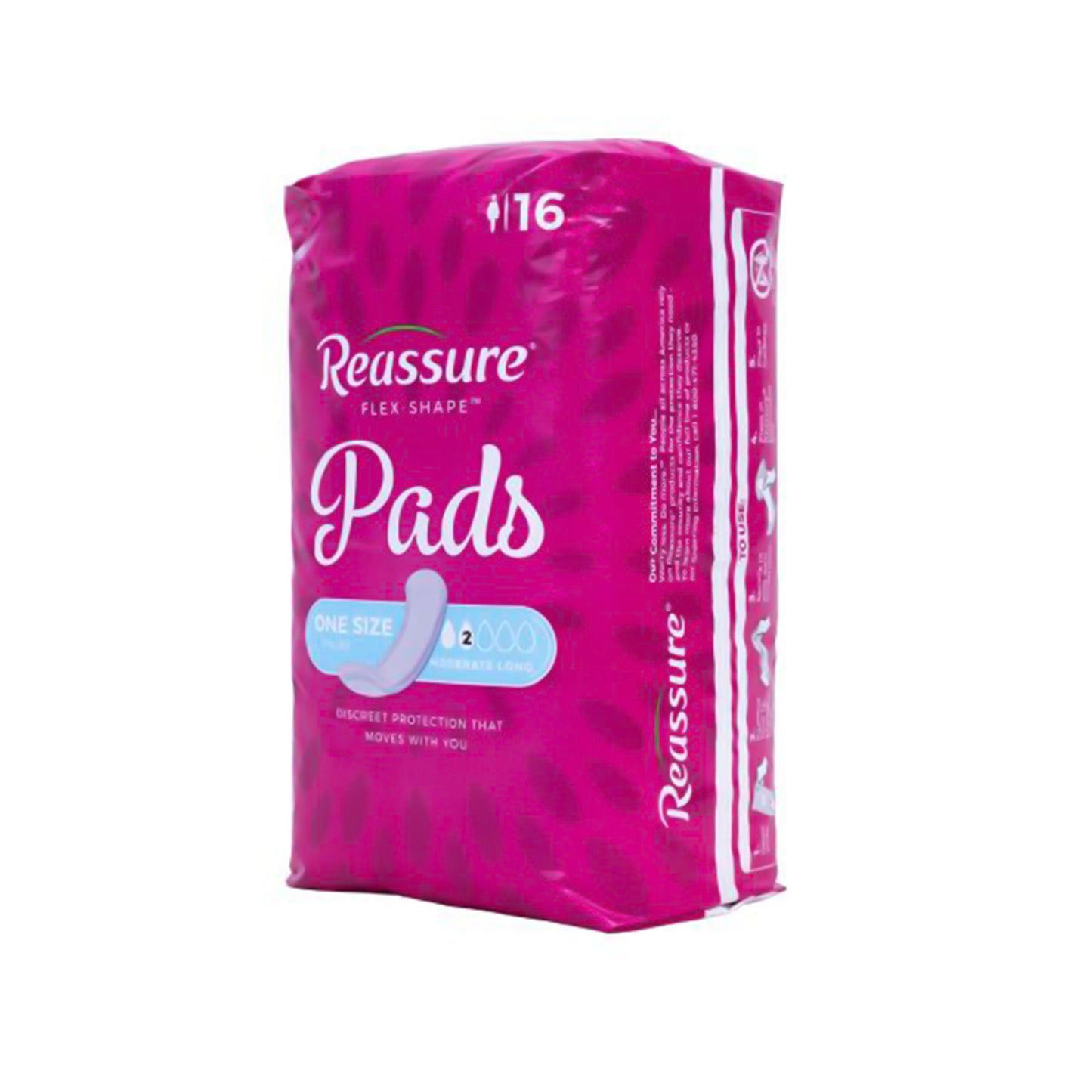 Reassure® Flex-Shape Pad™, Long Pad for Moderate Incontinence