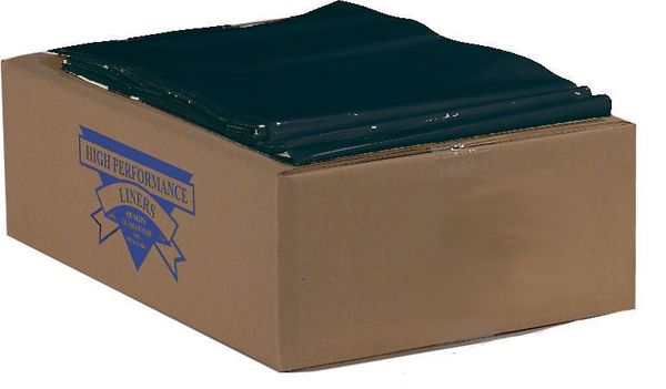 Colonial Bag TGG 2X-Heavy Duty Black Can Liners, X-Seal Bottom, Flat Pack
