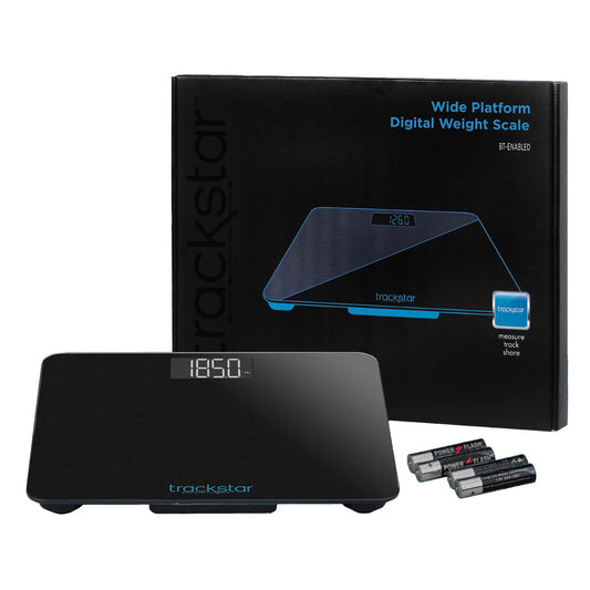 Trackstar Floor Scale Digital Display 550 lbs. / 250 kg Weight Capacity Black Battery Operated