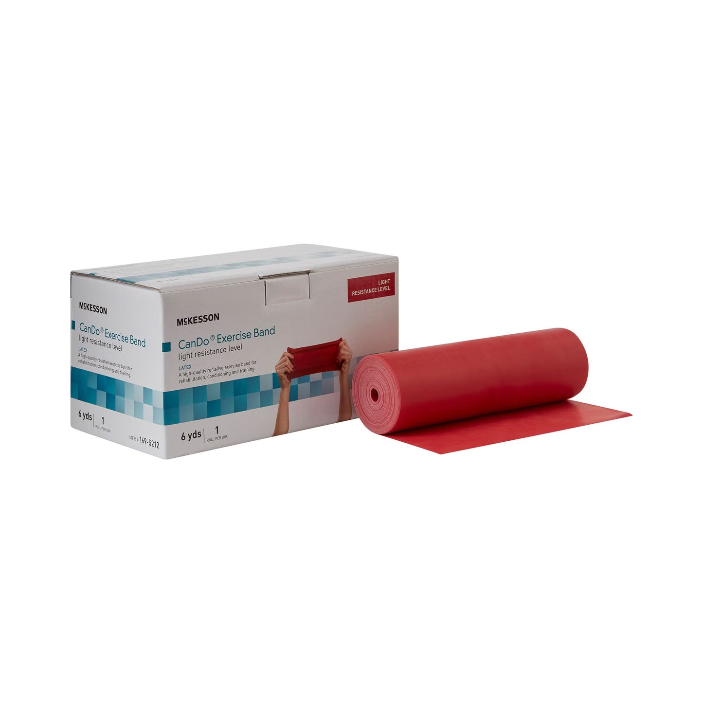 McKesson Exercise Resistance Band, Red, Light Resistance
