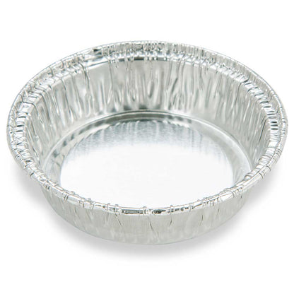 Aluminum Weighing Dishes, Crimped Side & Curled Lip, Smooth-Wall — 20–200 mL, 100/Pack | Globe Scientific