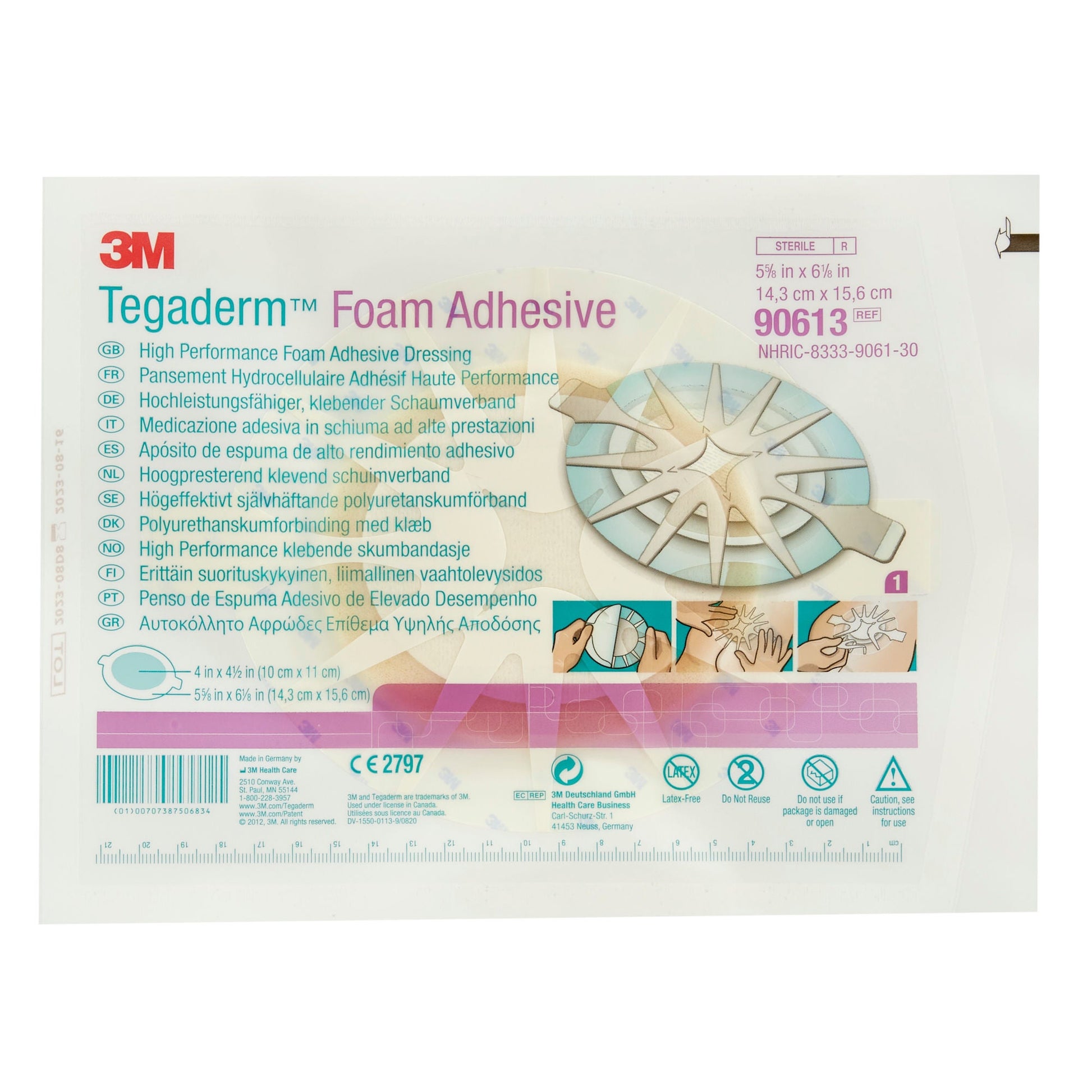 3M™ Tegaderm™ High Performance Adhesive w/ Border Foam Dressing