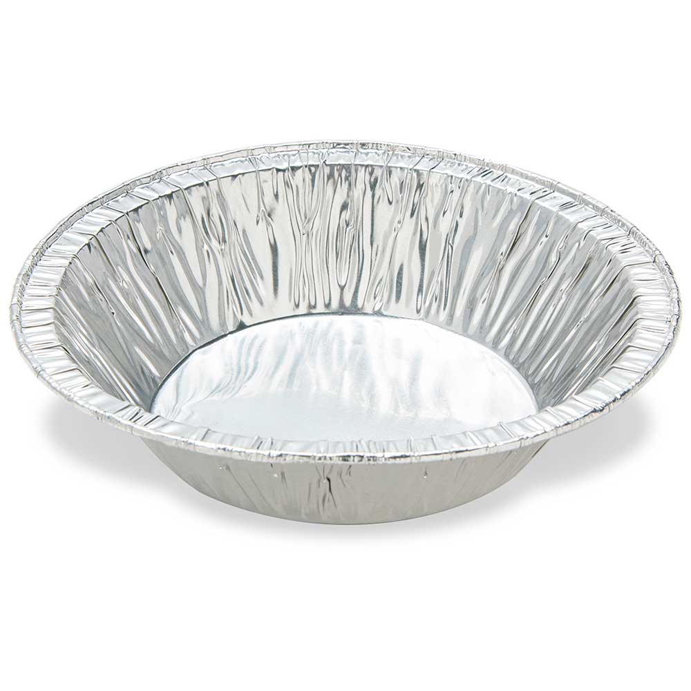 Aluminum Weighing Dishes, Crimped Side & Curled Lip, Smooth-Wall — 20–200 mL, 100/Pack | Globe Scientific