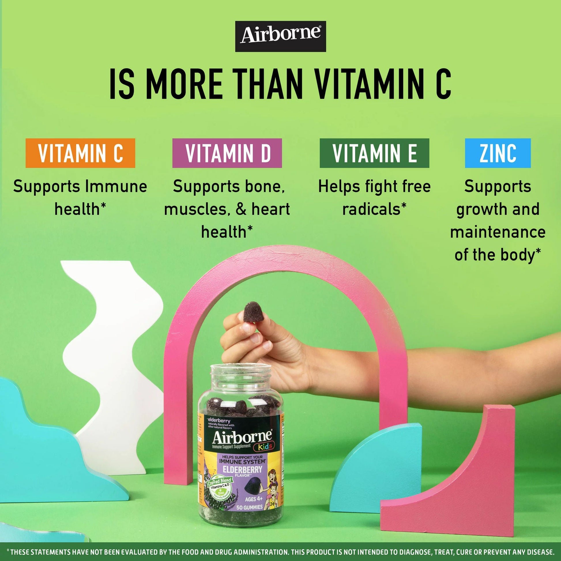 Airborne® Immune Support Supplement Gummies Elderberry