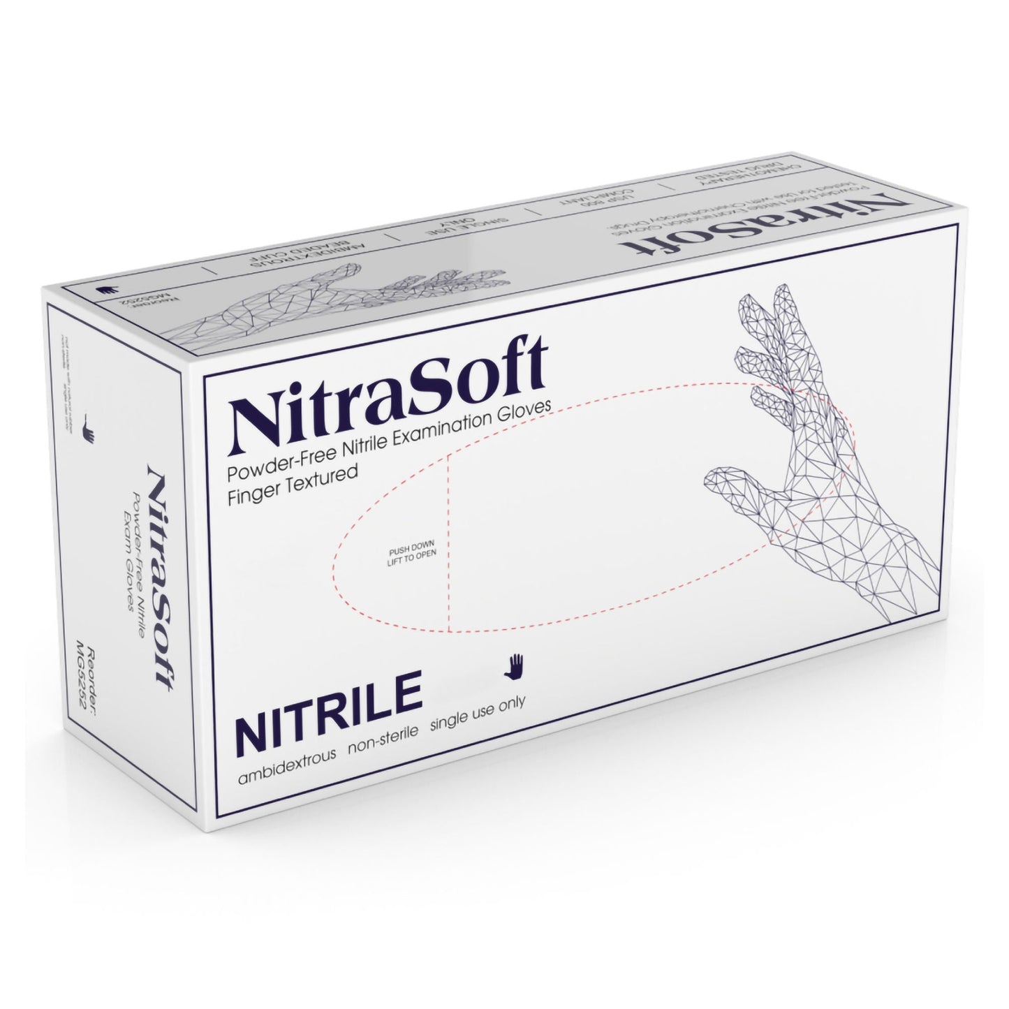 NitraSoft 250 Nitrile Exam Gloves, Cobalt Blue - view 2