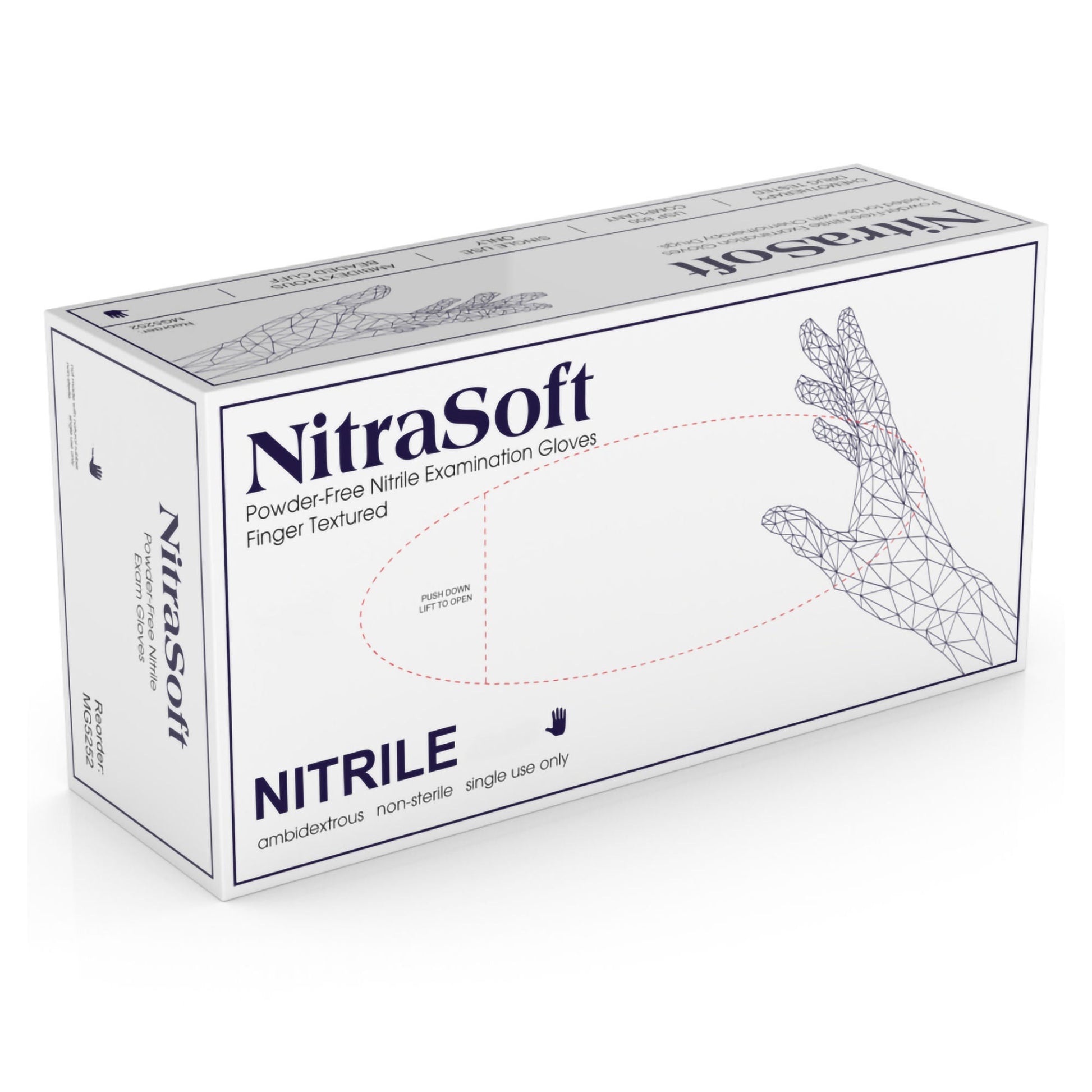 NitraSoft 250 Nitrile Exam Gloves, Cobalt Blue - view 2