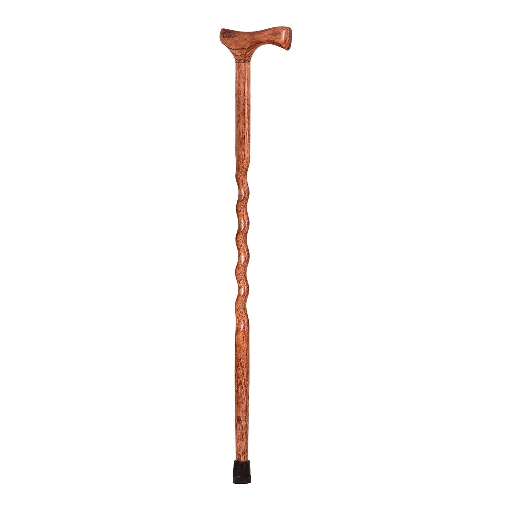 Brazos™ Twisted Assorted Hardwoods Cane with T-Handle, 34-Inch Height