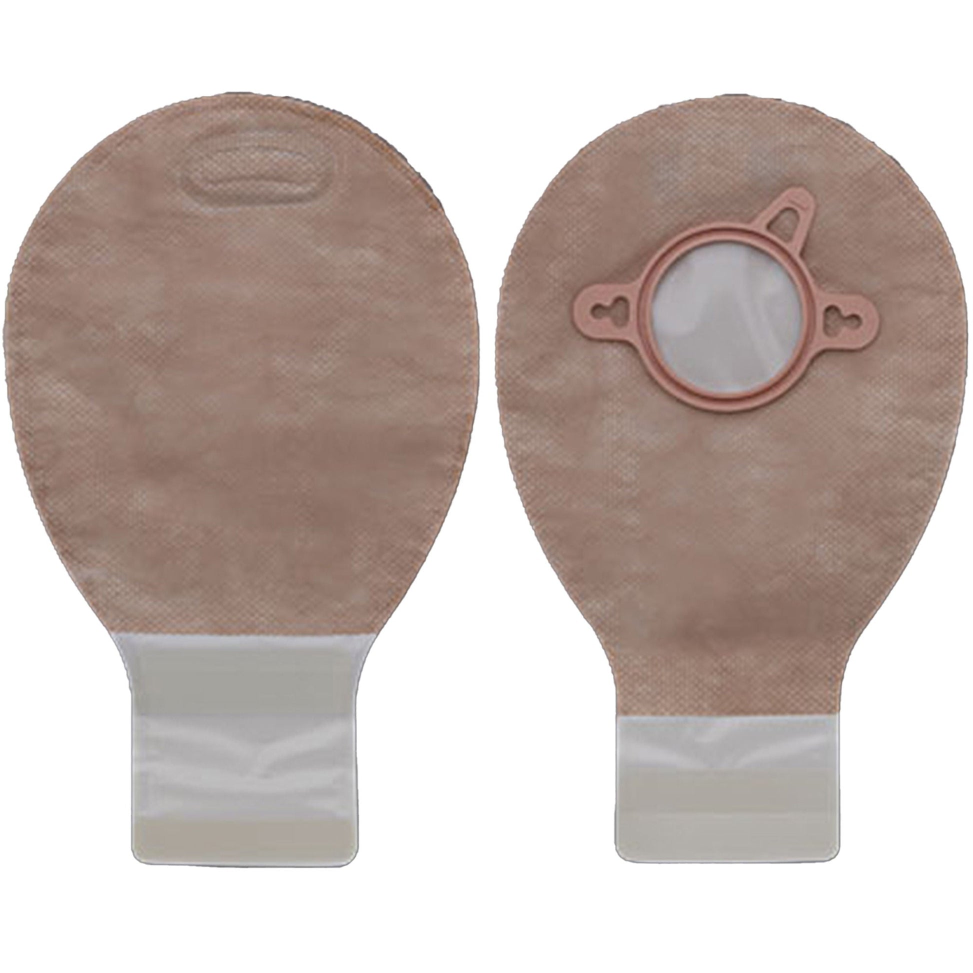 New Image™ 18284 Two-Piece Beige Ostomy Pouch, Pre-cut to Fit Stomas, Blue