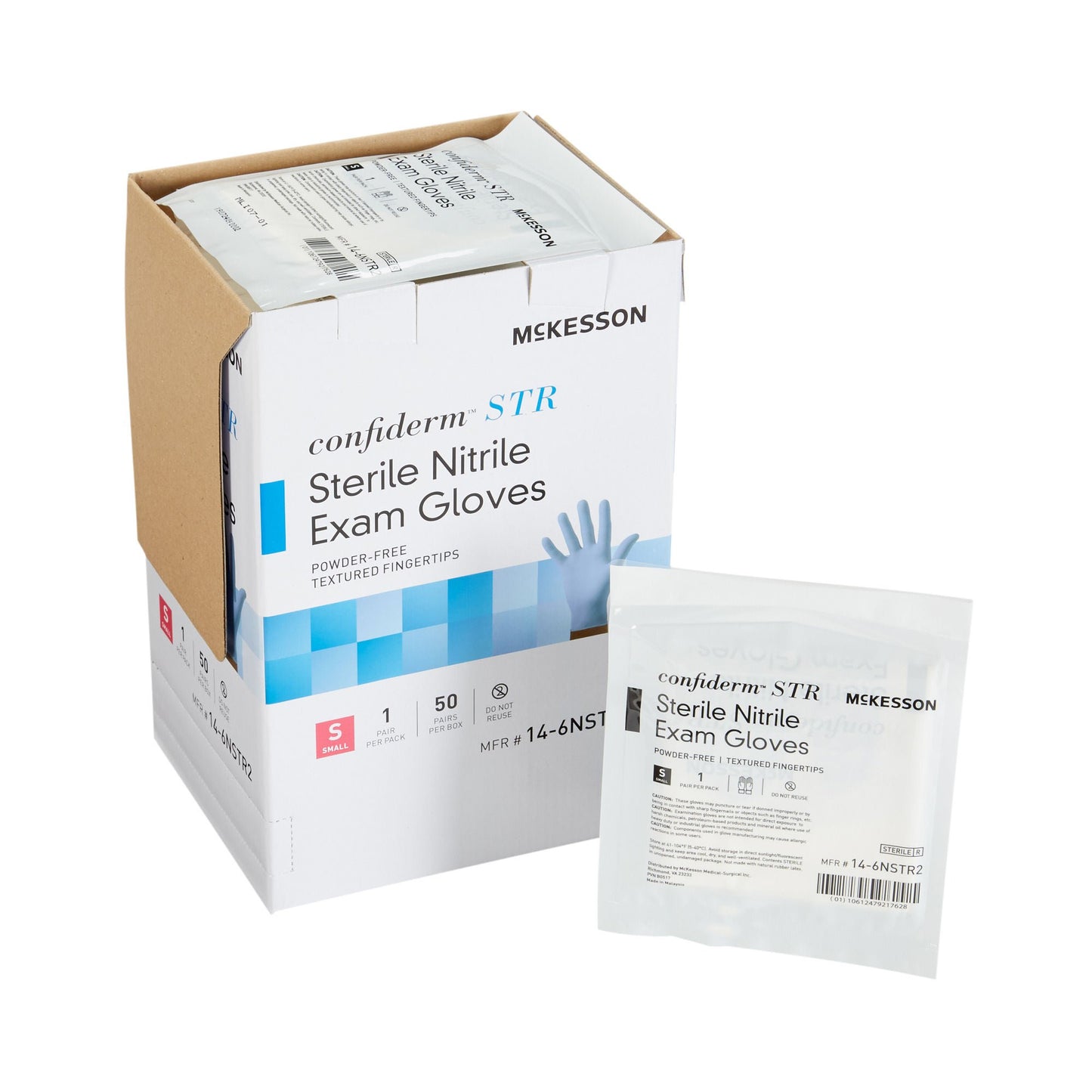 McKesson Confiderm® STR Nitrile Exam Gloves, Blue