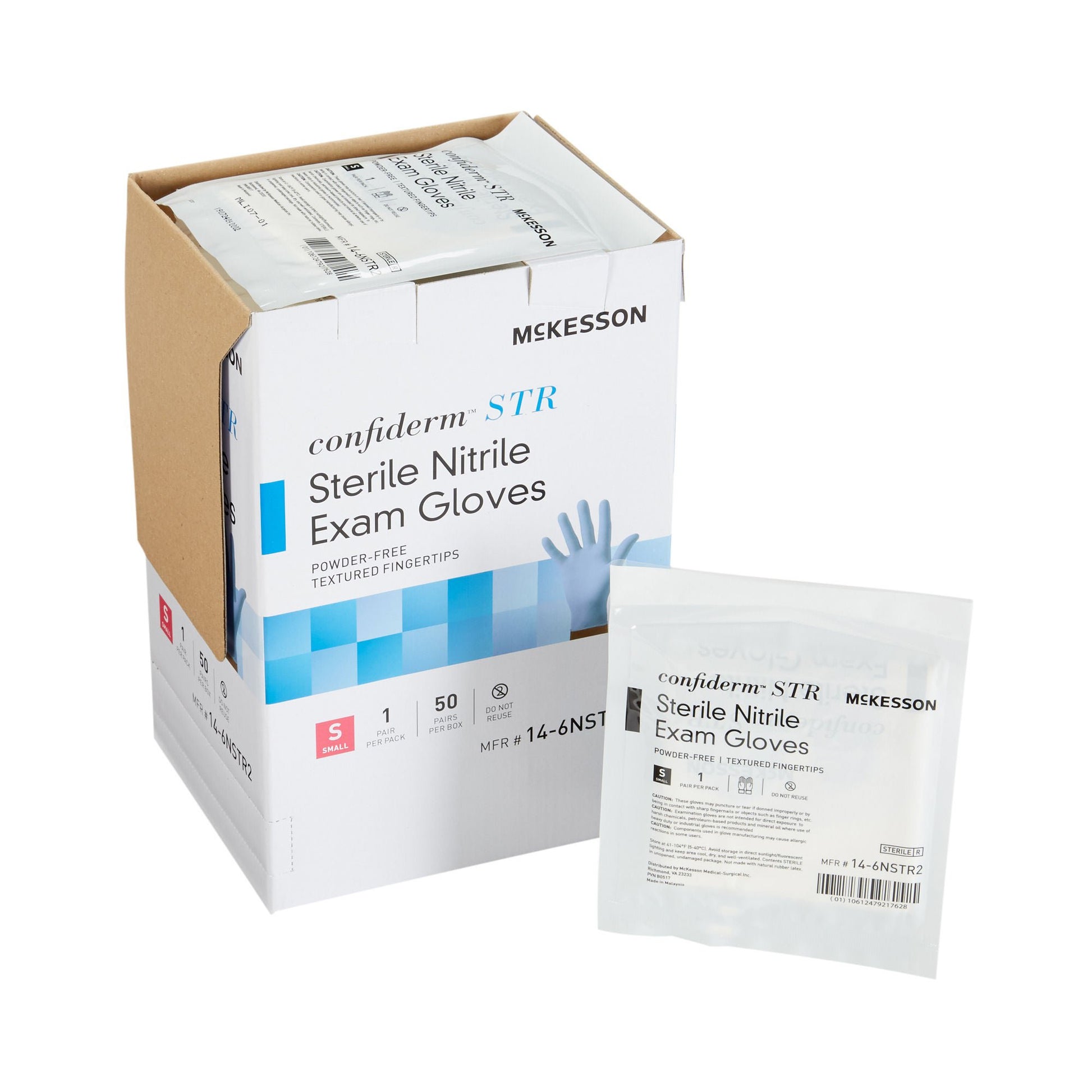 McKesson Confiderm® STR Nitrile Exam Gloves, Blue