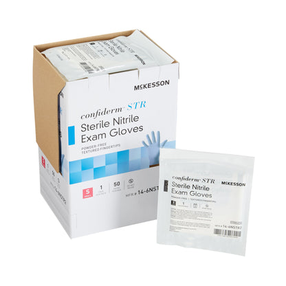 McKesson Confiderm® STR Nitrile Exam Gloves, Blue