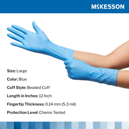 McKesson Confiderm® 6.5CX Nitrile Exam Gloves, Blue - view 2