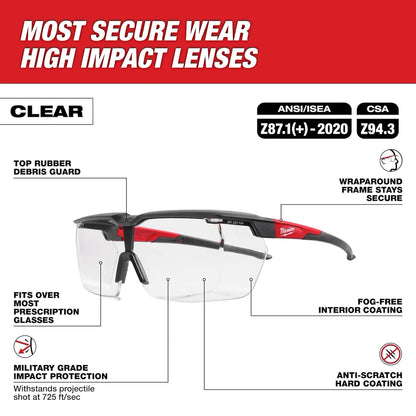Milwaukee Over the Glasses - Clear Dual Coat Lenses 48-73-2070 | Polycarbonate