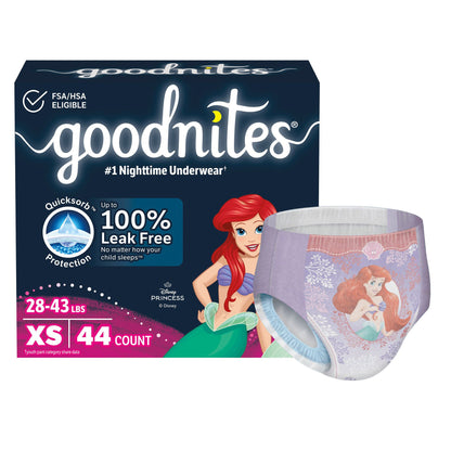 Goodnites® Heavy Absorbency Nighttime Underwear, for Girls 28 – 43 lbs.