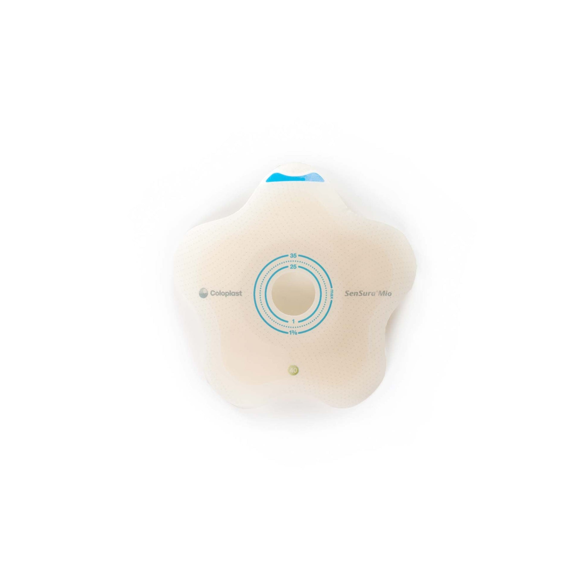 SenSura® Mio Convex Flip Ostomy Barrier, Stoma Opening, Red Color Match