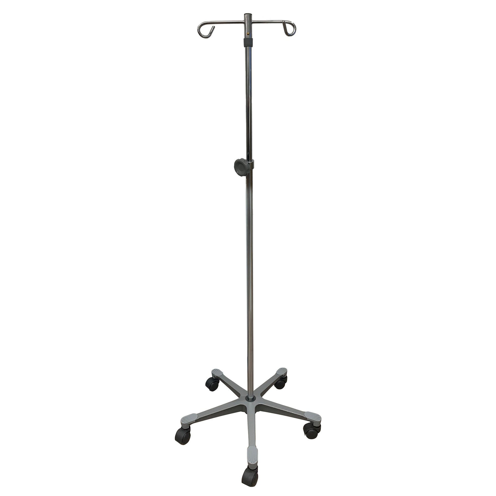 IV Stand Floor Stand 2 Hooks 5 Legs with Casters