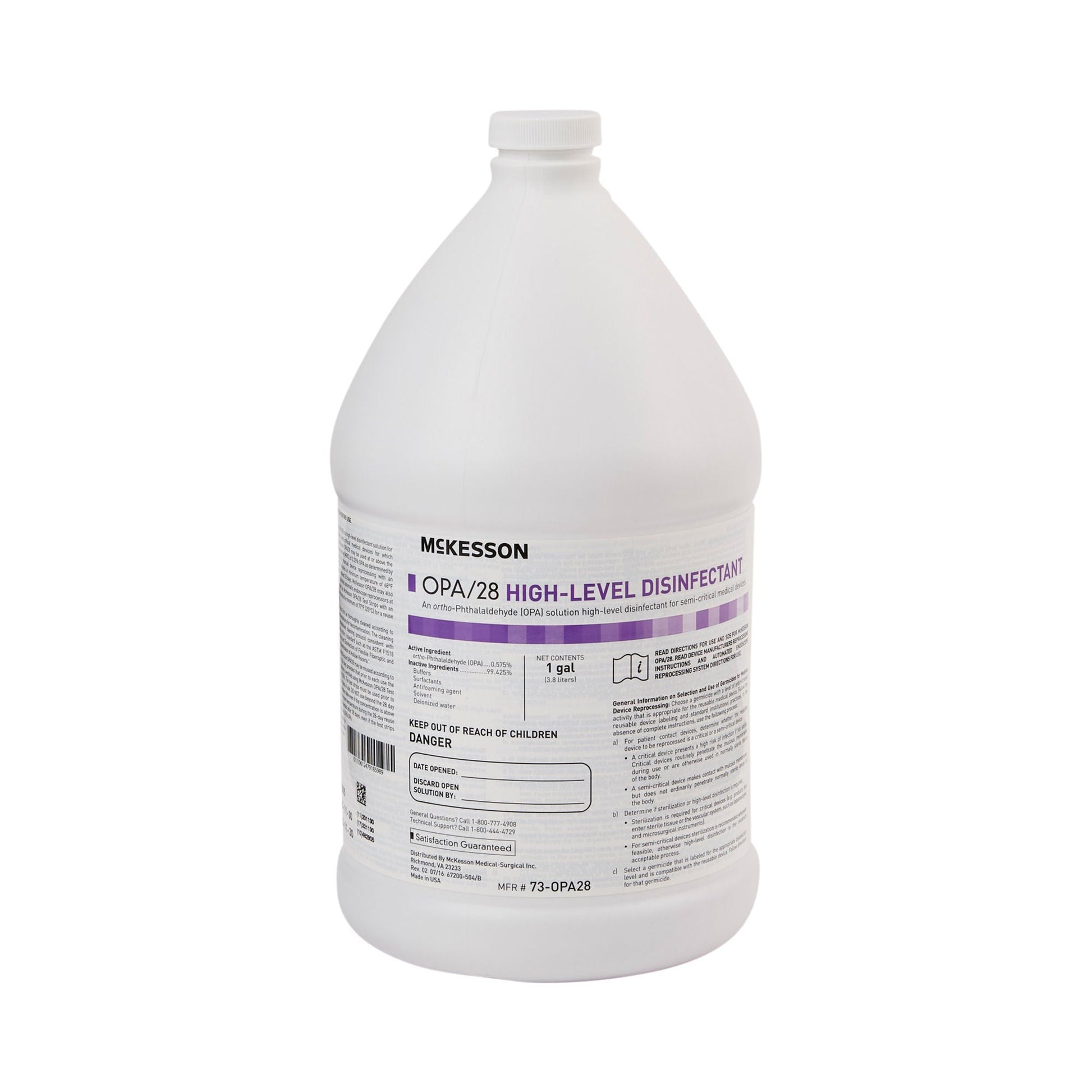 McKesson OPA High Level Disinfectant, 1 gal. Jug – Case of 4