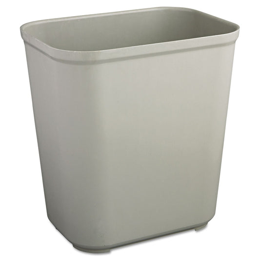 Rubbermaid Fire-Resistant Trash Can / 7 gal. Gray Fiberglass Rectangular