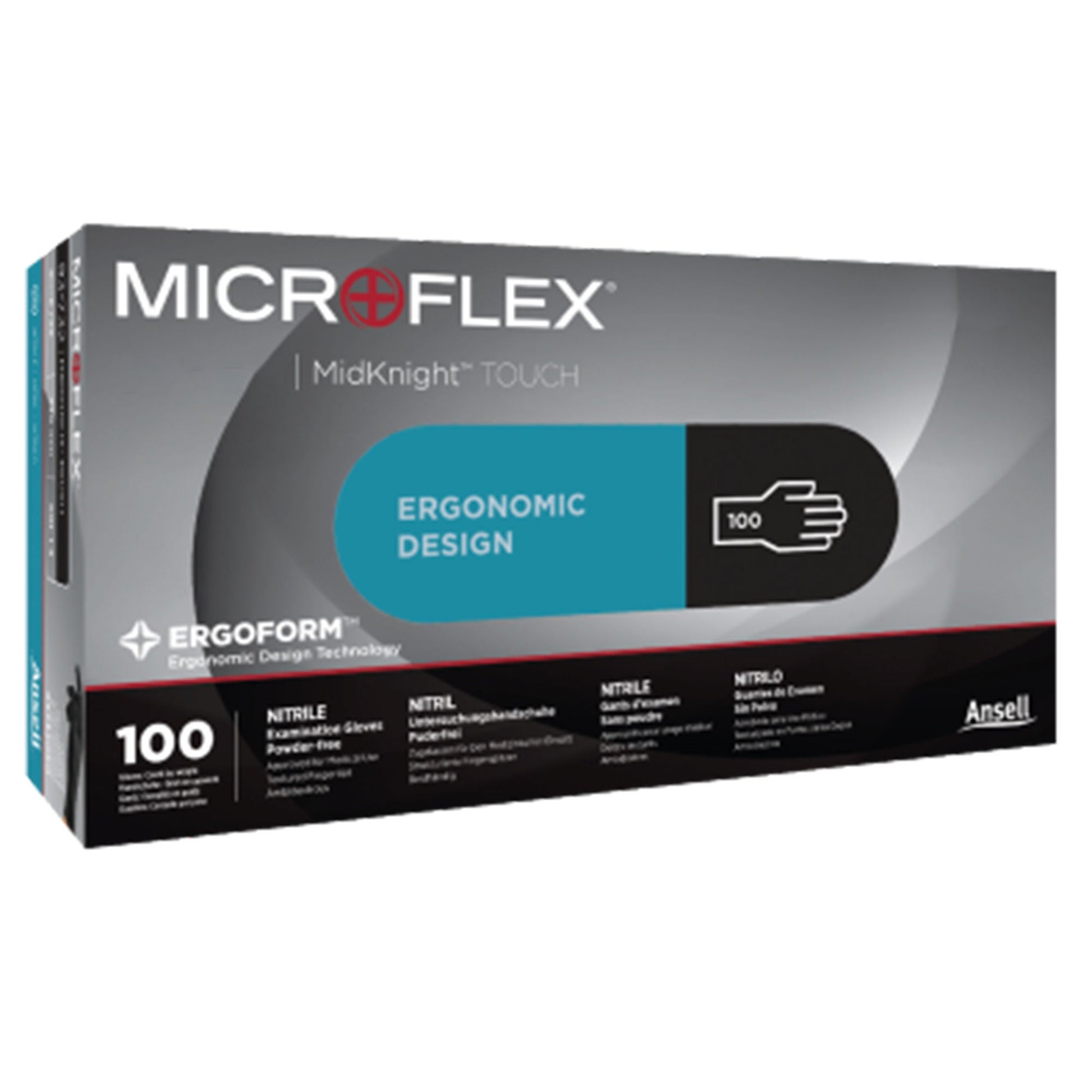 MICROFLEX® MidKnight™ Touch 93-732 Nitrile Exam Gloves, Black - view 2