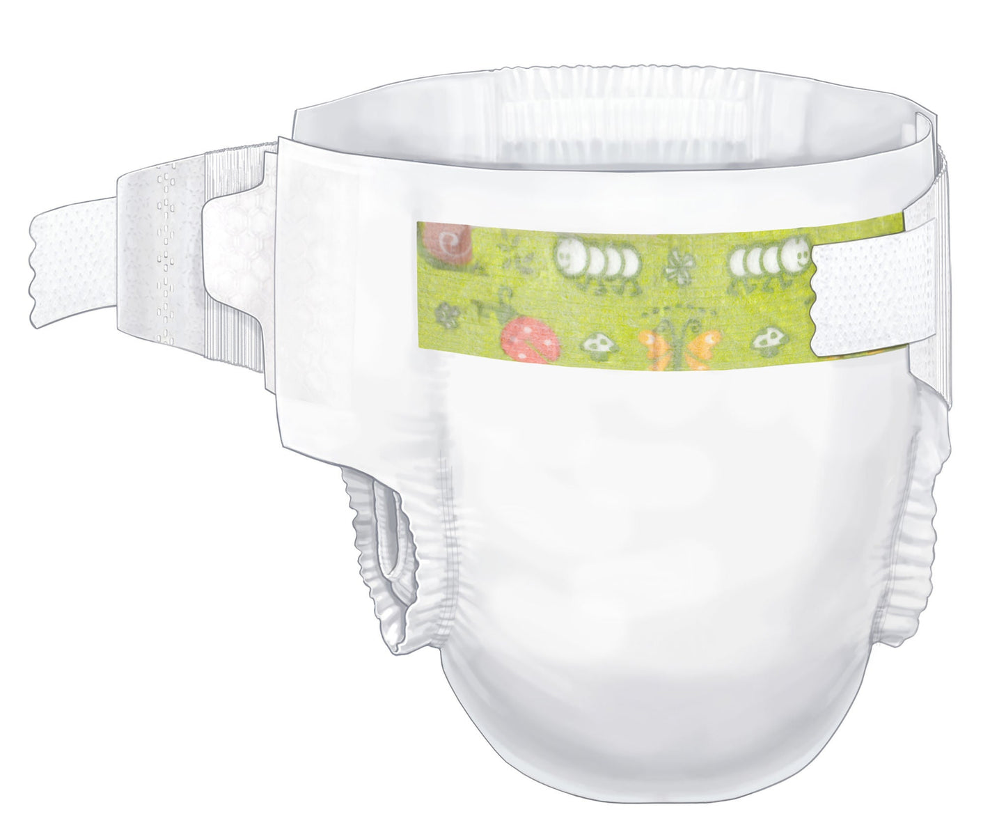 Curity Unisex Baby Diapers, Heavy Absorbency, Size 2, 12 – 18 lbs.
