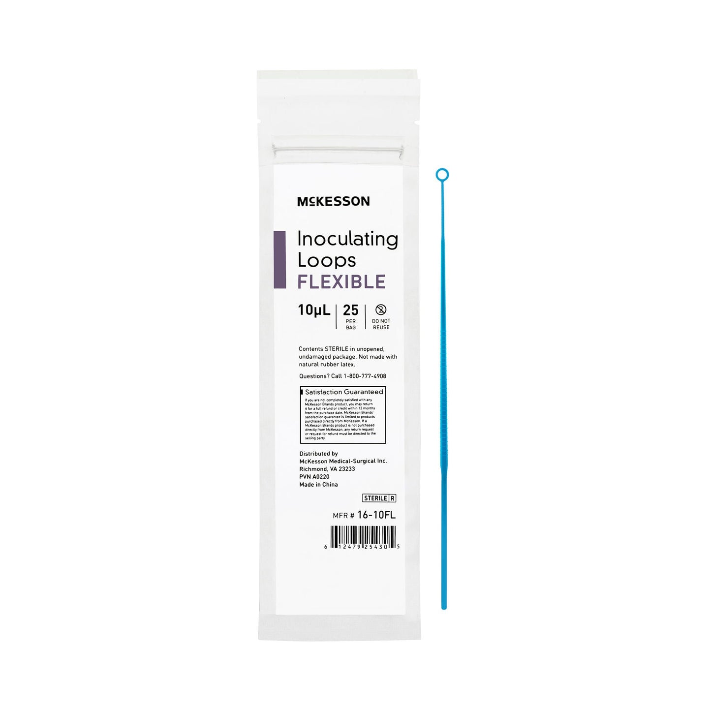 McKesson Inoculating Loop, Light Blue, 20 cm Length