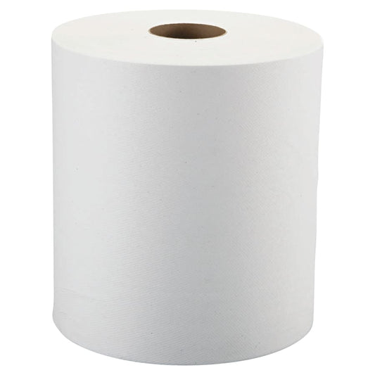 Windsoft Nonperforated Roll Towels, 1-Ply, White, 8" x 800ft (WIN12906B)