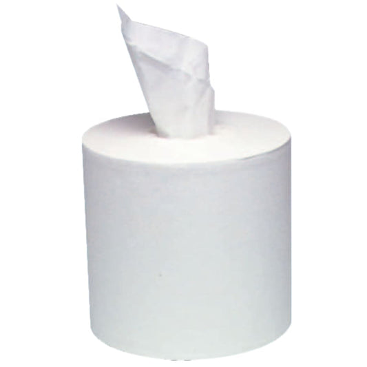 Windsoft Center Flow Towel, White, 7.95 in W x 13.5 in L per Sheet, Roll, 2 Ply (WIN1420B)
