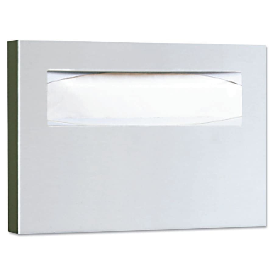 Bobrick Washroom Stainless Steel Toilet Seat Cover Dispenser, 15 3/4 x 2 x 11, Satin Finish (BOB221)