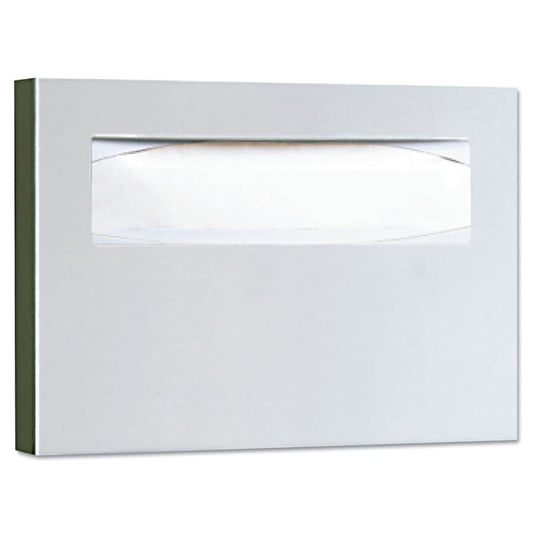 Bobrick Washroom Stainless Steel Toilet Seat Cover Dispenser, 15 3/4 x 2 x 11, Satin Finish (BOB221)
