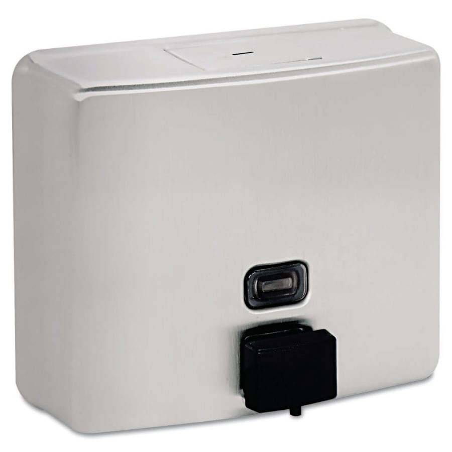 Bobrick Washroom ConturaSeries Surface-Mounted Soap Dispenser, 40oz, Stainless Steel Satin (BOB4112)