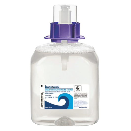 Boardwalk Green Certified Foam Soap, Fragrance Free, 1250mL Refill, 4/Case (BWK8400)