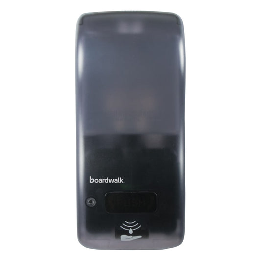 Boardwalk Rely Hybrid Liquid Soap & Hand Sanitizer Dispenser, 900mL, Black, 12"x5.5"x4 (BWKSH900SBBW)