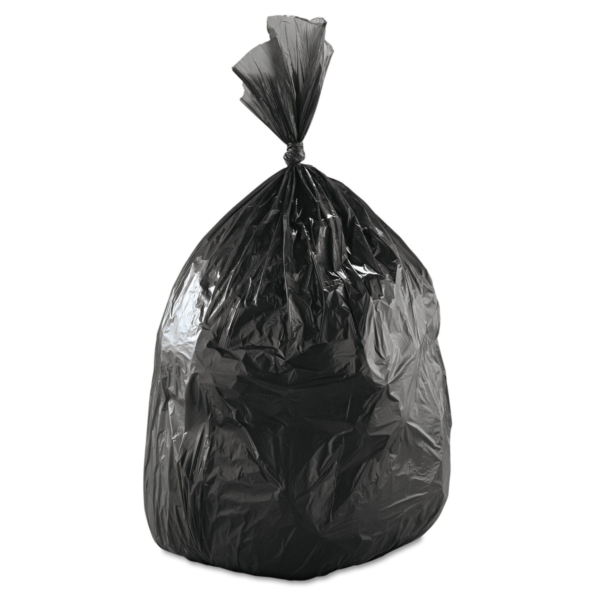 Boardwalk Trash Bag 60 gal. 0.65 mil Black Heavy Duty Star Seal Bottom Coreless Roll