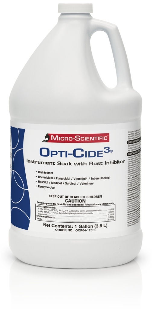 Opti-Cide3 RI Instrument Presoak with Rust Inhibitor Liquid Jug Alcohol Scent
