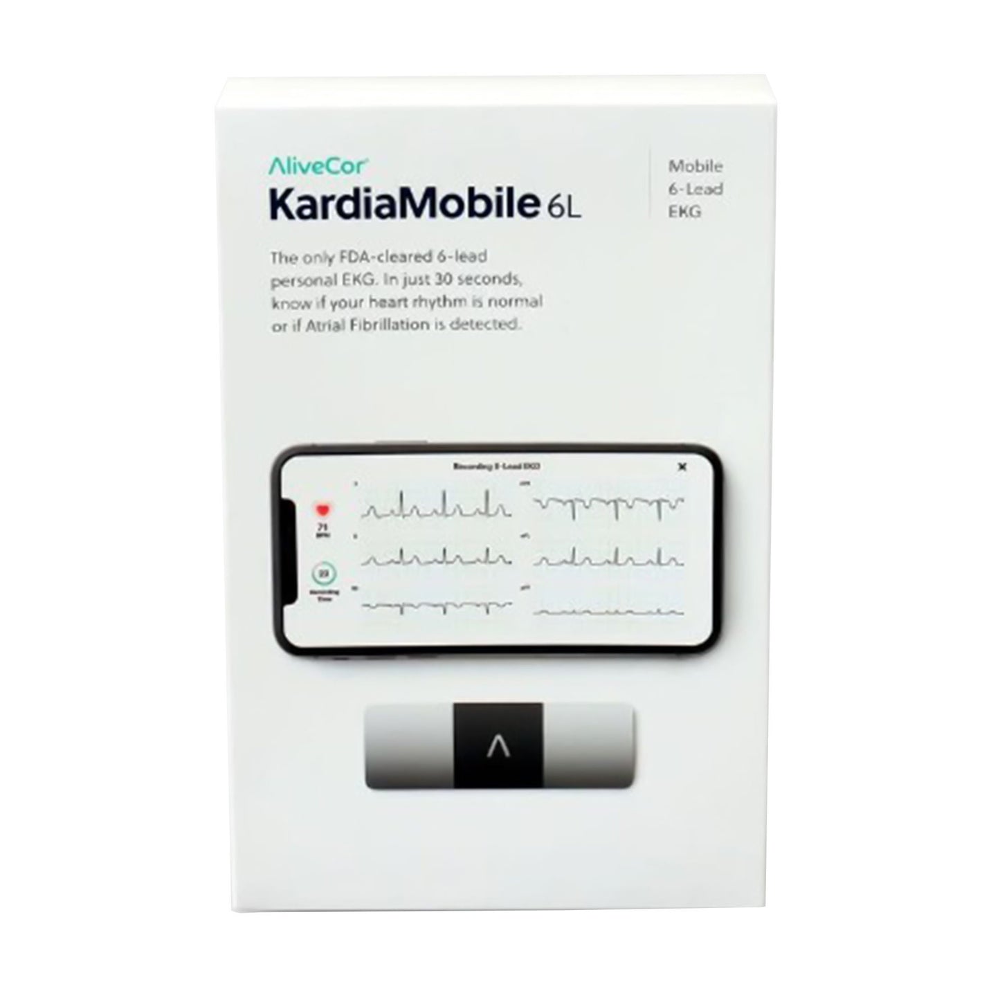 KardiaMobile Card Electrocardiograph Battery Operated Smart Phone Display Resting