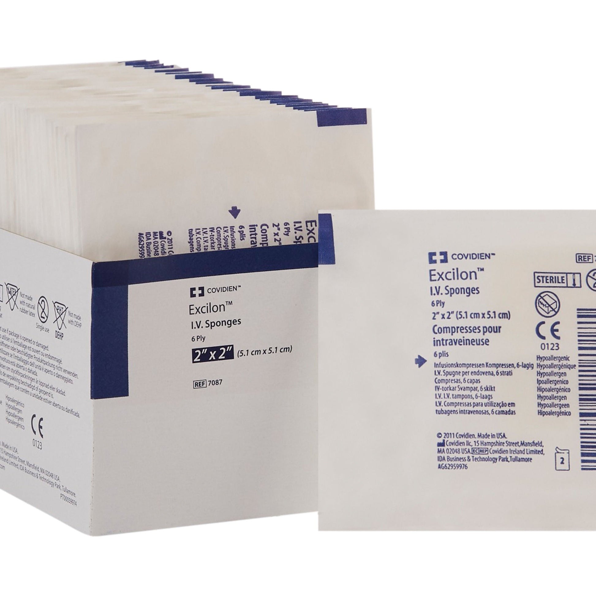 Excilon™ I.V. / Drain Split Dressing, Six-Ply