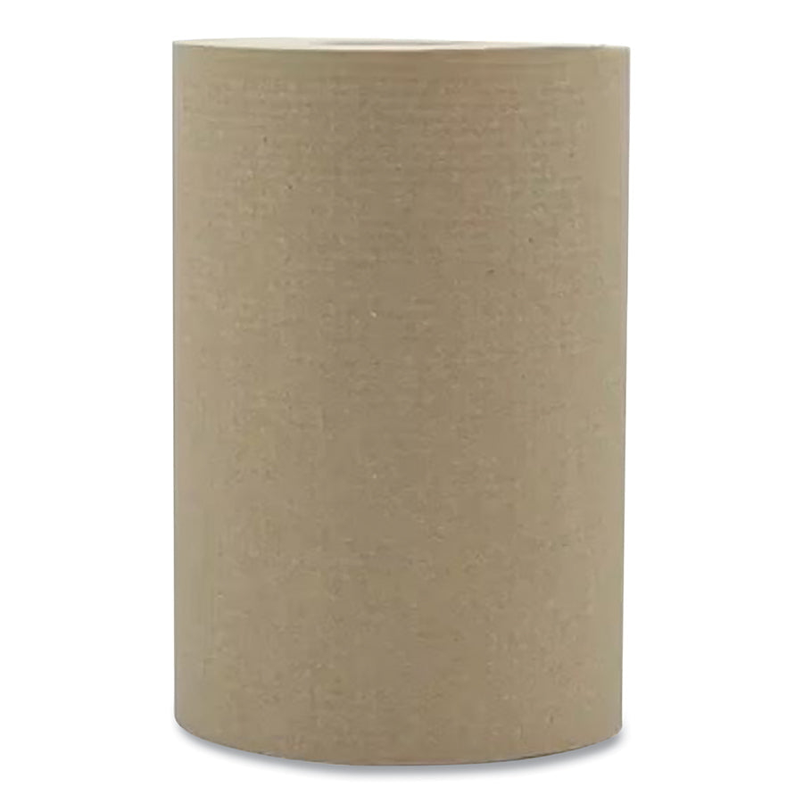 Victoria Bay Roll Paper Towel, 1-Ply, Recycled Paper, Embossed, Kraft, 350 ft L, Hardwound (VBRT350K)