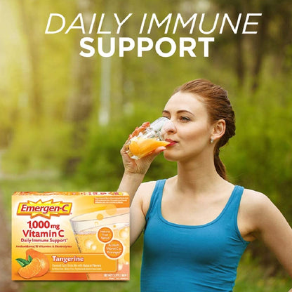 Emergen-C® Vitamin C Daily Immune Support Drink Mix, Super Tangerine Flavor