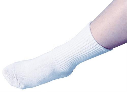 SeamLess Diabetic Socks Calf High Medium / Large White Closed Toe