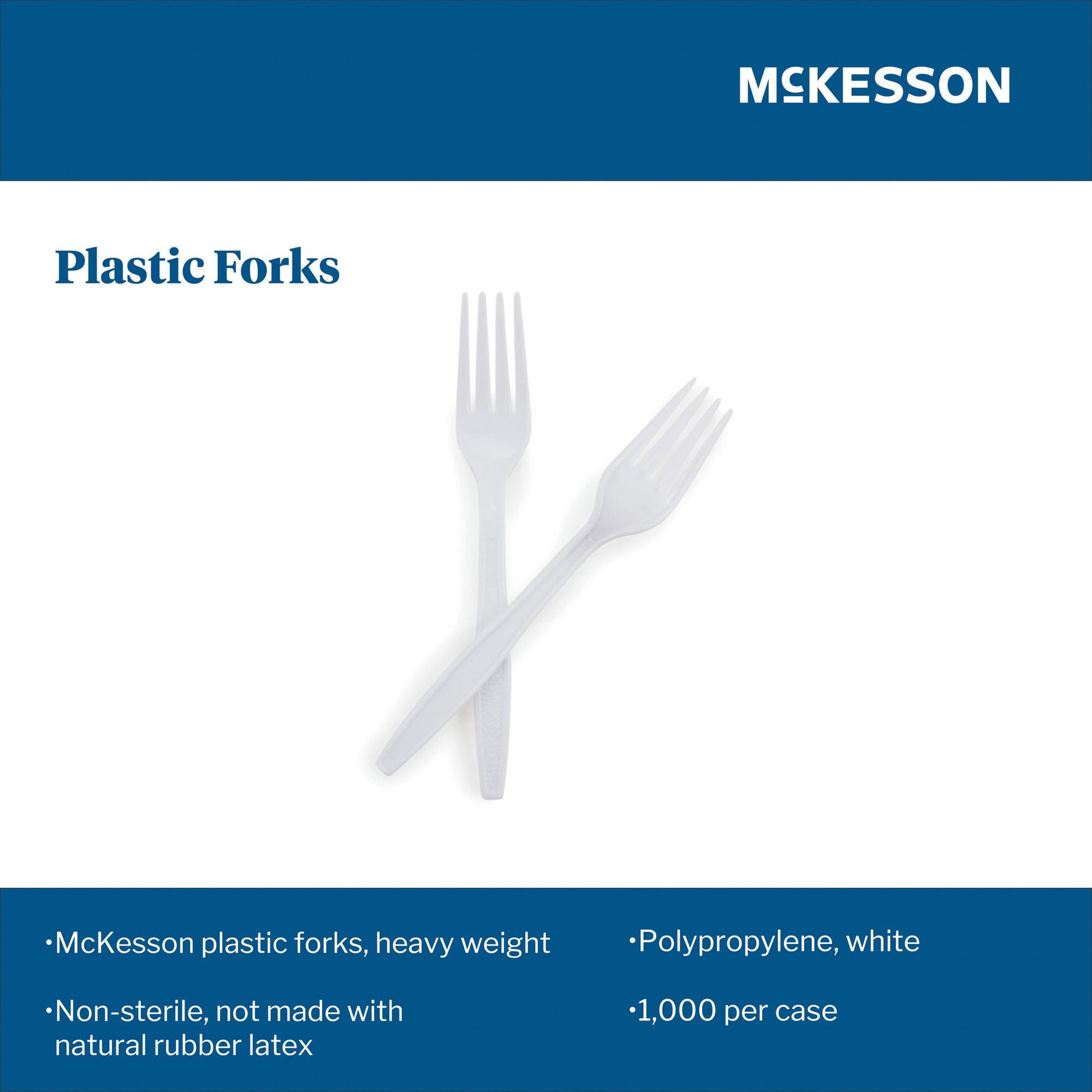McKesson Polypropylene Fork, White