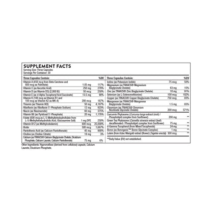 Thorne® Multivitamin Elite Daily Nutritional Supplement, AM Formula & PM Formula
