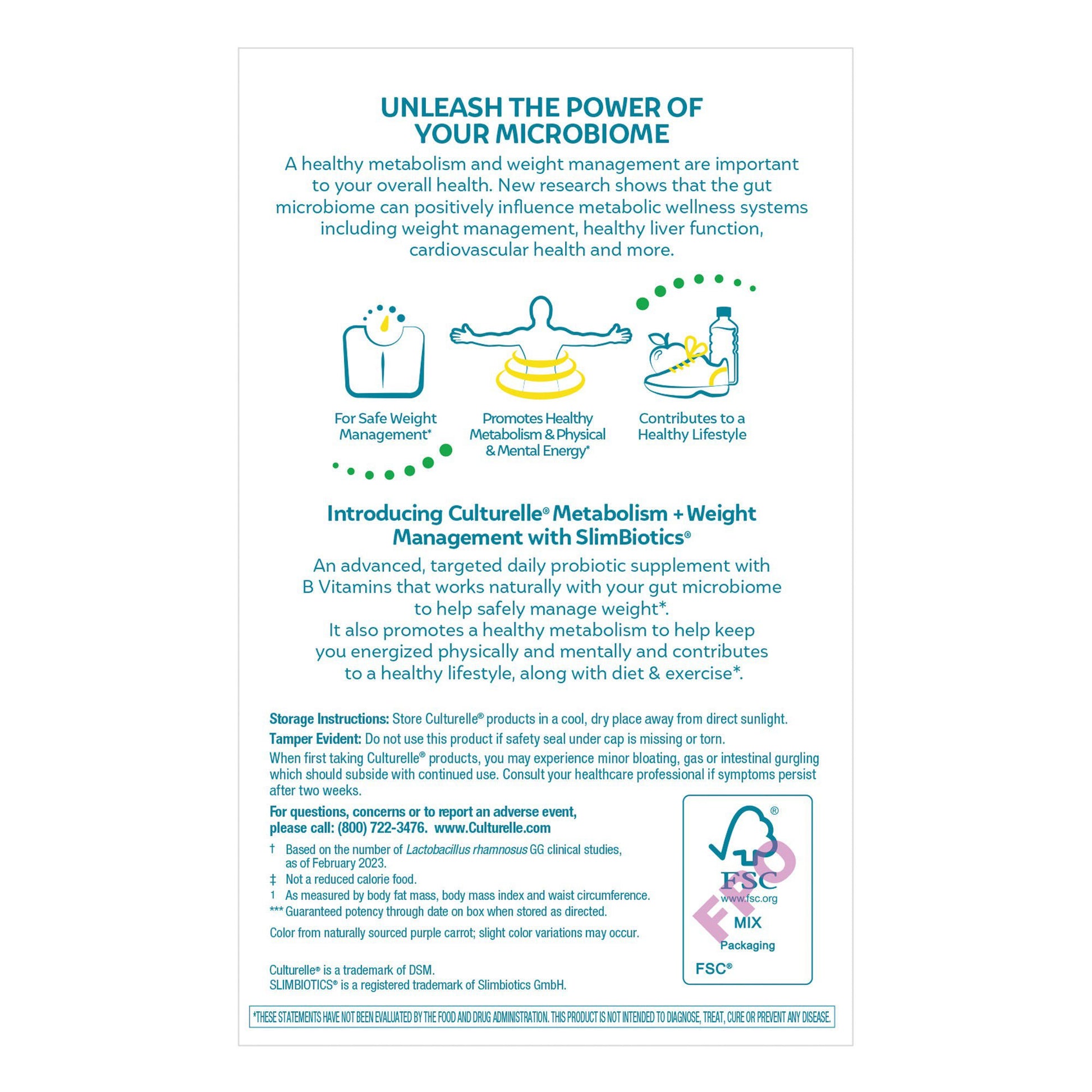 Culturelle® Metabolism + Weight Management with SlimBiotics® Capsules